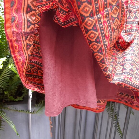 Tribal Print Mini Skirt Aztec Southwestern by Sunset Surf Co. Size Small - Picture 4 of 15